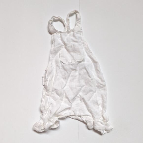 Etsy Linen Baby White Overalls Sz 3-6m Small Shop - Picture 1 of 3